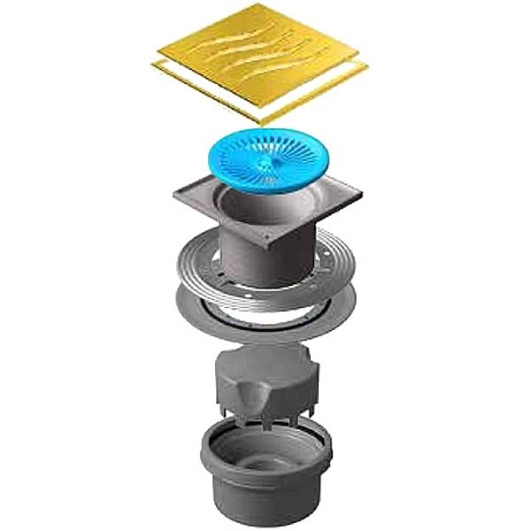 Душевой трап Pestan Confluo Standard 13000163 золото купить в интернет-магазине Sanbest