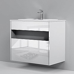 Тумба с раковиной AM.PM Func 80 белая для ванной в интернет-магазине Sanbest