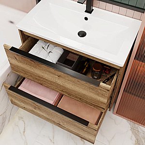 Тумба с раковиной La Fenice Tesoro 80 FNC-01-TES-DGT-80-2 галифакс табак для ванной в интернет-магазине Sanbest