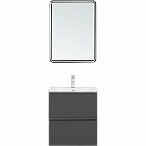 Тумба с раковиной Aquanet Арт 60 329063 ясень графит для ванной в интернет-магазине Sanbest