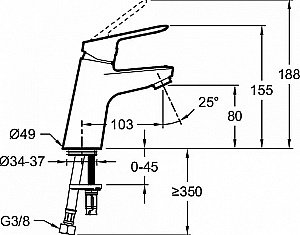 Набор смесителей для ванны Jacob Delafon Lucien E20850RU-CP хром купить в интернет-магазине сантехники Sanbest