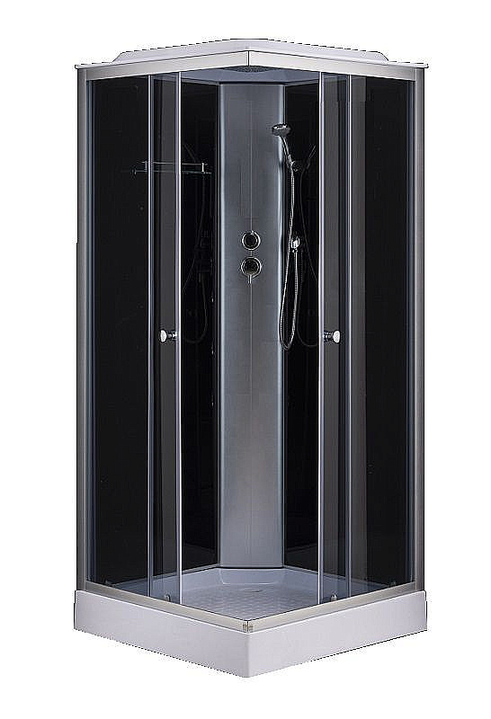 Душевая кабина Loranto CS-6411G 100x100 стекло прозрачное/профиль сатин купить в интернет-магазине Sanbest