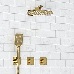 Душевая система WasserKRAFT Schunter 8200 SET2836 золото матовое купить в интернет-магазине сантехники Sanbest