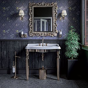 Консоль с раковиной Tiffany World King TWKI3090 90 хром с 3 отверстиями для ванной в интернет-магазине сантехники Sanbest