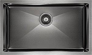 Кухонная мойка Paulmark Gerberg 74 Uni PM257444-GM вороненая сталь купить в интернет-магазине сантехники Sanbest