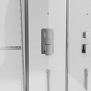 Душевая кабина Black&White Galaxy G8890 160х85 889000 стекло прозрачное/прфиль хром купить в интернет-магазине Sanbest