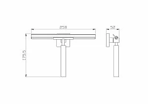 Скребок для ванной WONZON & WOGHAND POLO WW-8923-BGM темный графит купить в интернет-магазине сантехники Sanbest