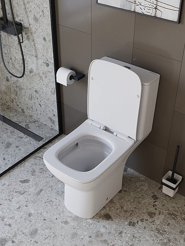 Унитаз-компакт BelBagno ROMANO-TOR BB2803CP/T-TOR/SC белый, с крышкой микролифт, с бачком, безободковый, слив-торнадо купить в интернет-магазине Sanbest
