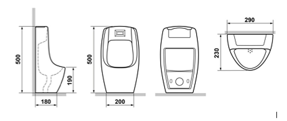 Писсуар Laguraty Sensor 560 купить в интернет-магазине Sanbest