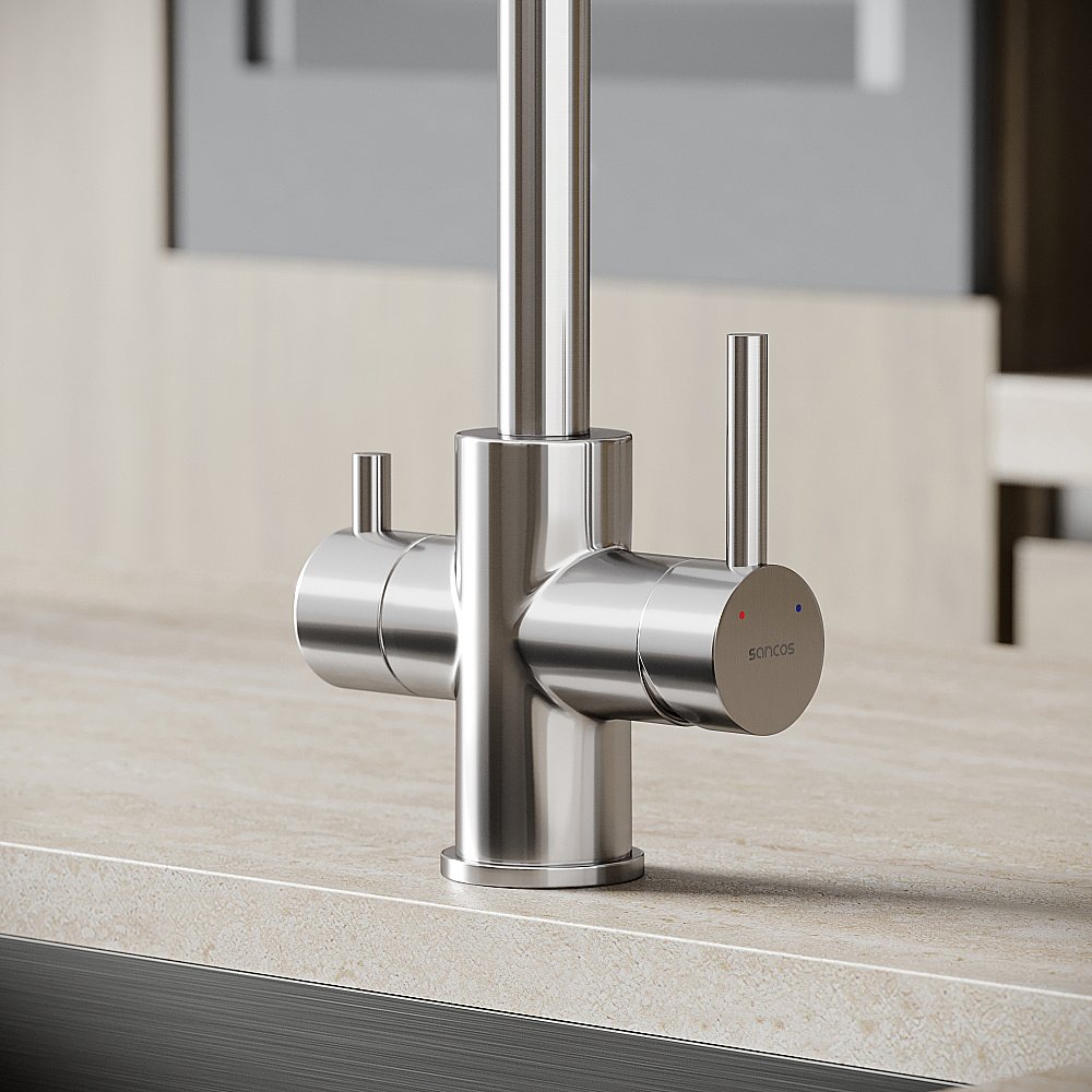 Смеситель для кухни Sancos Vela SC4013BN брашированный никель купить в интернет-магазине сантехники Sanbest