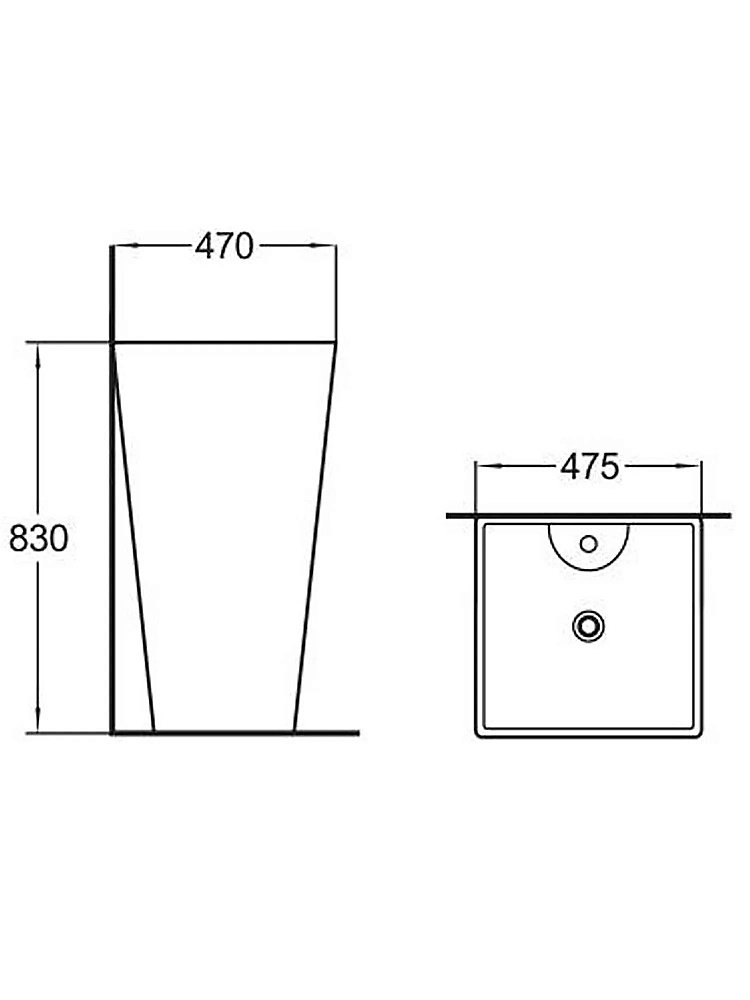Раковина напольная WeltWasser Leerbach 10000013338 белая купить в интернет-магазине Sanbest