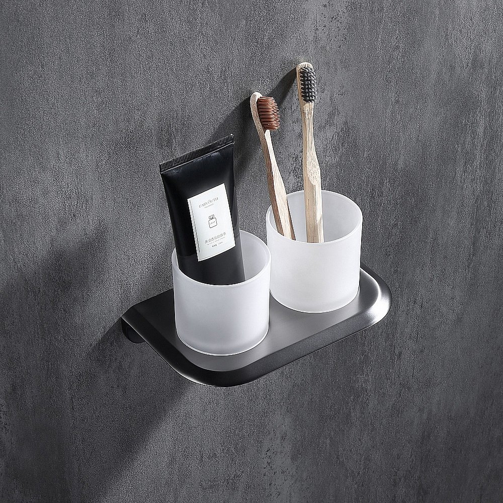 Стакан двойной для зубных щеток ABBER Nord AA1557NG никель купить в интернет-магазине сантехники Sanbest