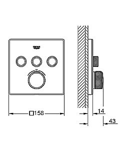 Термостат для душа Grohe Grohtherm SmartControl 29157LS0 купить в интернет-магазине сантехники Sanbest