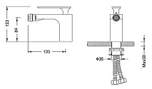 Смеситель для биде Timo Torne 4362/00F купить в интернет-магазине сантехники Sanbest