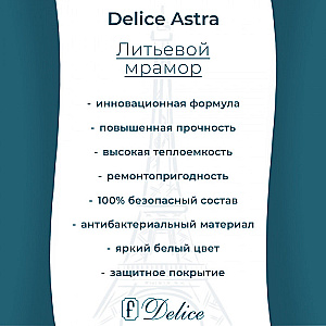 Ванна Delice Astra DLR330053-G 150х70 белая купить в интернет-магазине Sanbest