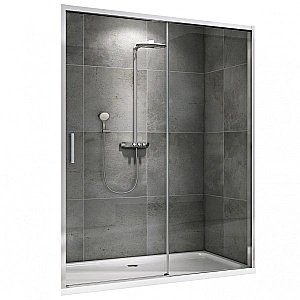 Душевая дверь Abber Komfort AG93120 стекло прозрачное/профиль хром купить в интернет-магазине Sanbest