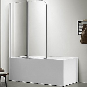 Шторка для ванны Aquatek Дельта 100х150 AQ DEL SBA 10015CH стекло прозрачное/профиль хром купить в интернет-магазине Sanbest