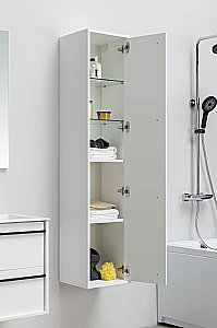 Шкаф-пенал Aquanet Lino 253909 35 белый матовый для ванной в интернет-магазине сантехники Sanbest