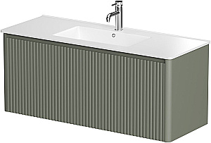 Тумба с раковиной и столешницей Allen Brau Gravity 120 1.370019.CGM олива матовая для ванной в интернет-магазине Sanbest