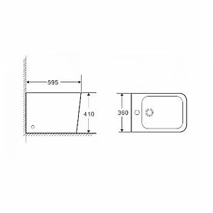 Биде напольное WeltWasser GELBACH 003GL-WT белый глянец купить в интернет-магазине Sanbest