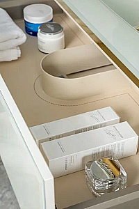 Консоль с раковиной Armadi Art LUCIDO WHITE 100 жемчужный белый для ванной в интернет-магазине сантехники Sanbest