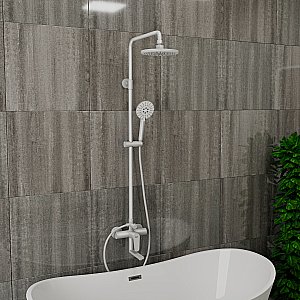 Душевая система D&K Bayern.Munchen DA1563708B18 белая матовая купить в интернет-магазине сантехники Sanbest