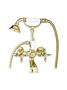 Смеситель для ванны Cezares NOSTALGIA-VD-03/24-Bi золото/ручка белая купить в интернет-магазине сантехники Sanbest