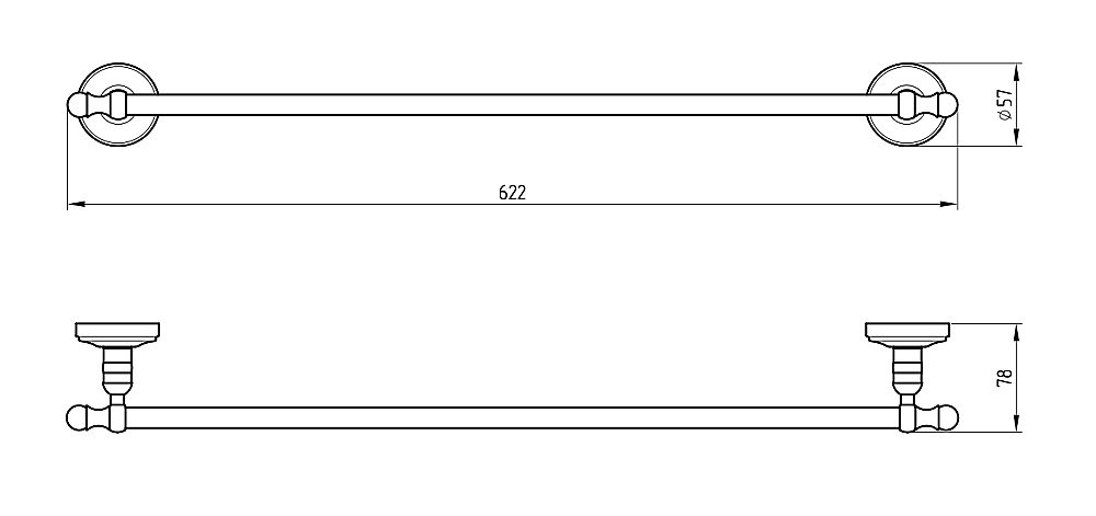 Полотенцедержатель Migliore Mirella ML.MRL-M051.RA медь купить в интернет-магазине сантехники Sanbest