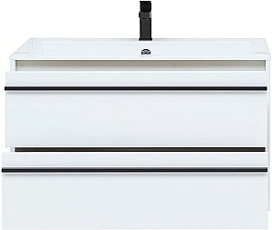 Тумба с раковиной Aquanet Lino 90 белая матовая для ванной в интернет-магазине Sanbest