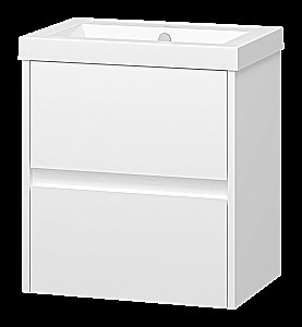 Тумба с раковиной Misty Алиса - 50 Э-Али01050-011П2Я белая для ванной в интернет-магазине Sanbest