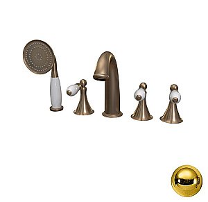 Смеситель для ванны Радомир Ретро 1-27-3-0-0-627 золото купить в интернет-магазине сантехники Sanbest