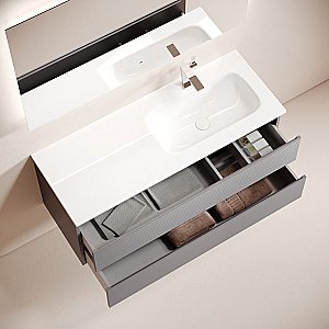 Тумба с раковиной Sancos Folk FL120GS 120 Grey soft для ванной в интернет-магазине Sanbest