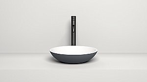 Раковина накладная Salini CALLISTA 05 1101205SMRH 37 из искусственного камня S-Stone, белая матовая, цвет по RAL снаружи купить в интернет-магазине Sanbest