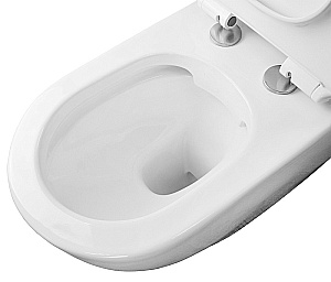 Унитаз напольный Azario Corsa AZ-2062S белый, безободковый, с бачком, с крышкой микролифт купить в интернет-магазине Sanbest