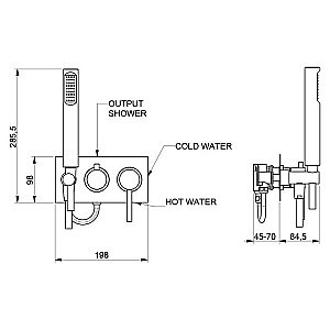 Смеситель для душа Webert Elio EL860512015 купить в интернет-магазине сантехники Sanbest