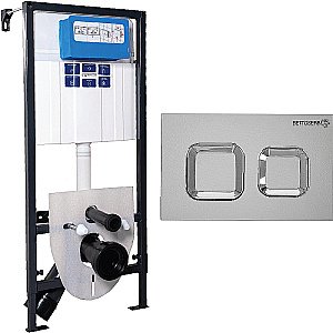 Инсталляция для унитаза Pestan Sava Fix Slim SET40006473 кнопка глянцевый хром купить в интернет-магазине сантехники Sanbest