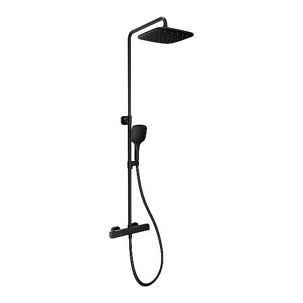 Душевая система с термостатом Ravak 10° X070160 черный матовый купить в интернет-магазине сантехники Sanbest