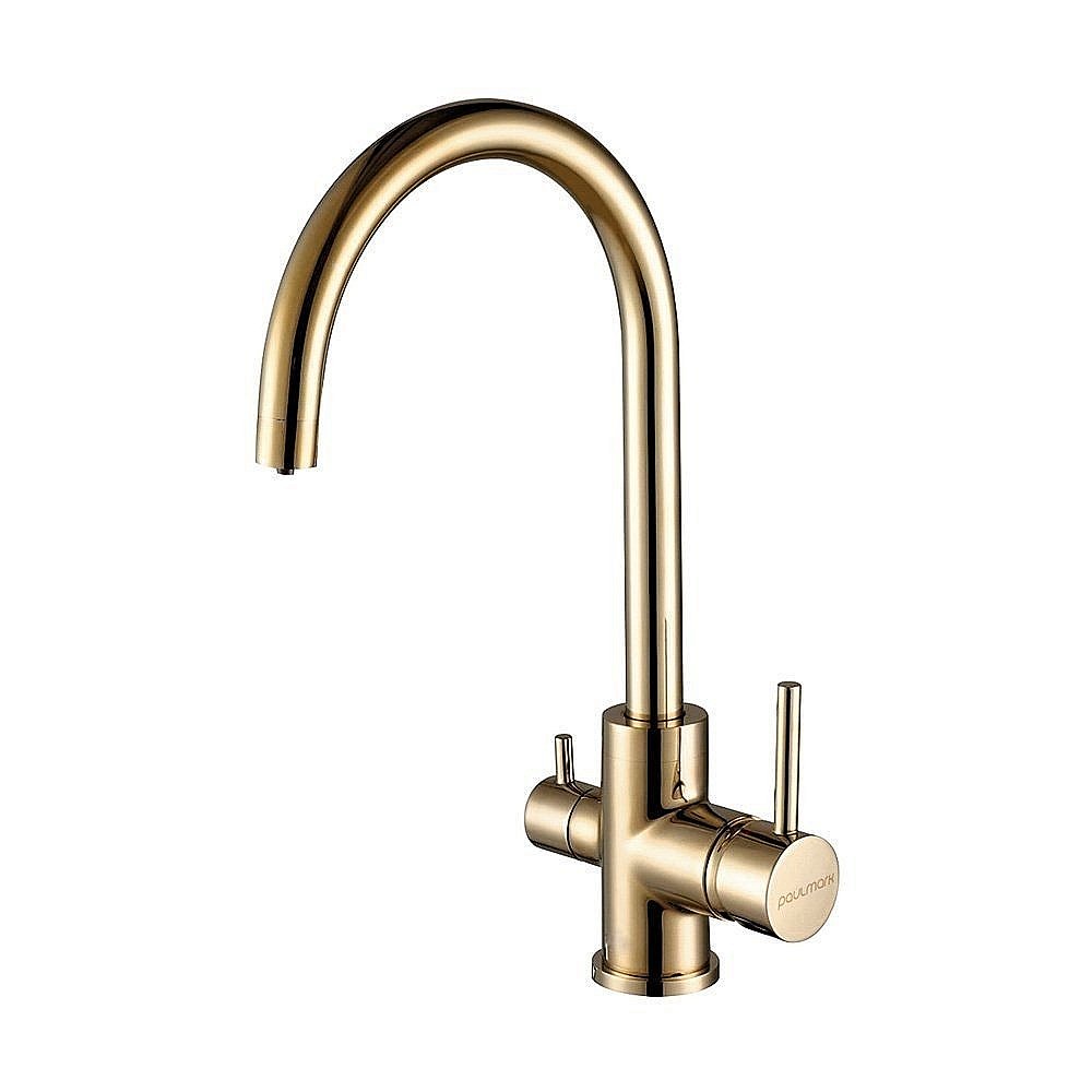 Смеситель для кухни Paulmark Essen Es213211-G Золото купить в интернет-магазине сантехники Sanbest