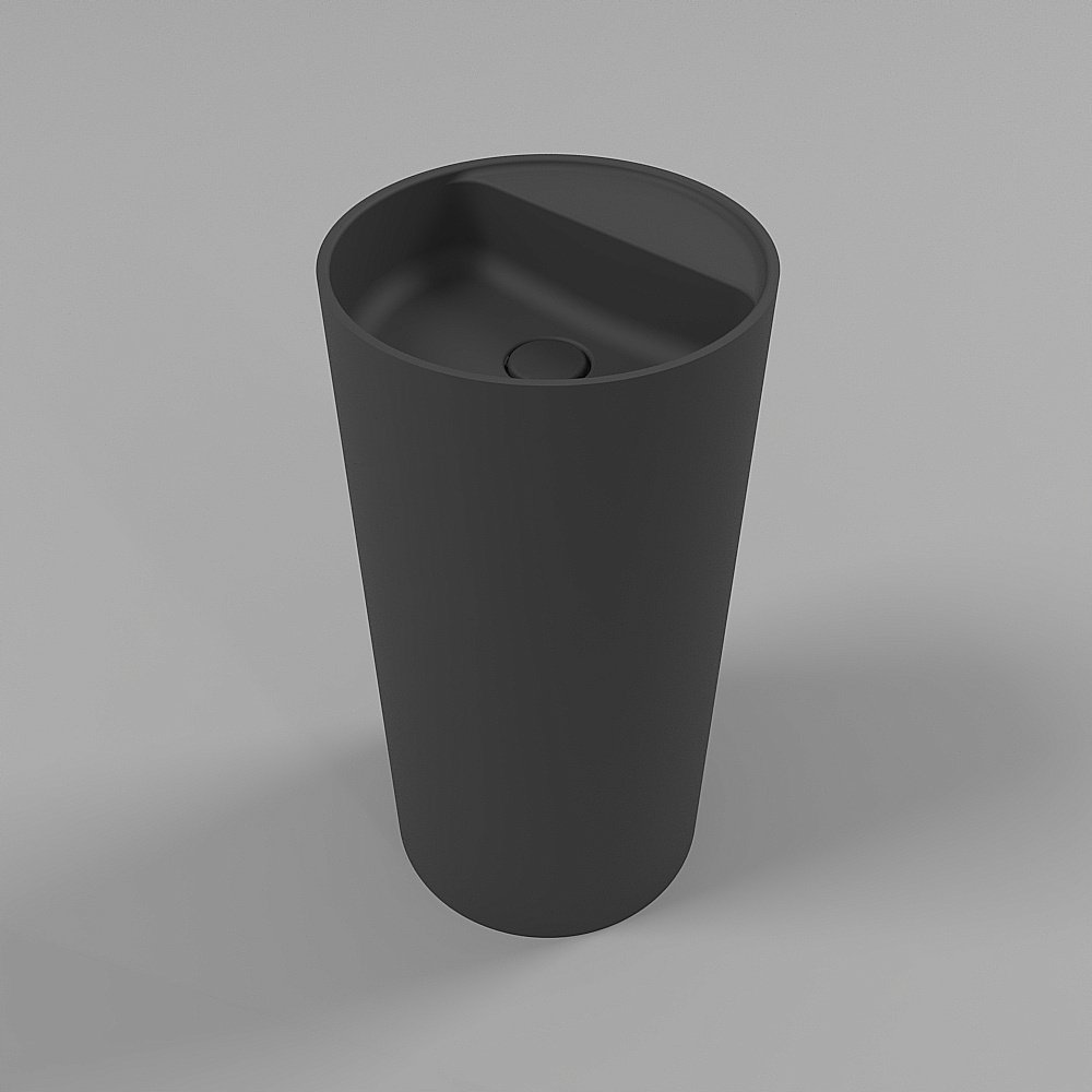 Раковина напольная WhiteCross Pantheon 43 0708.043043.201 черная матовая купить в интернет-магазине Sanbest