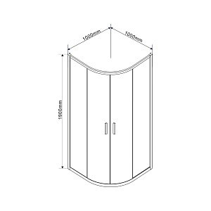 Душевой уголок Vincea Garda VSQ-1G100CL 100x100 купить в интернет-магазине Sanbest