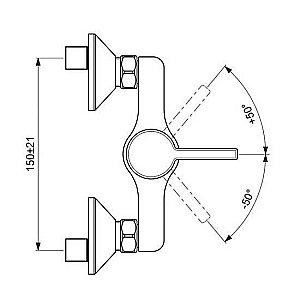 Смеситель для душа Vidima Logik BA278AA купить в интернет-магазине сантехники Sanbest
