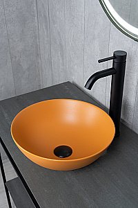 Раковина накладная Gid 9081orm оранжевая матовая купить в интернет-магазине Sanbest