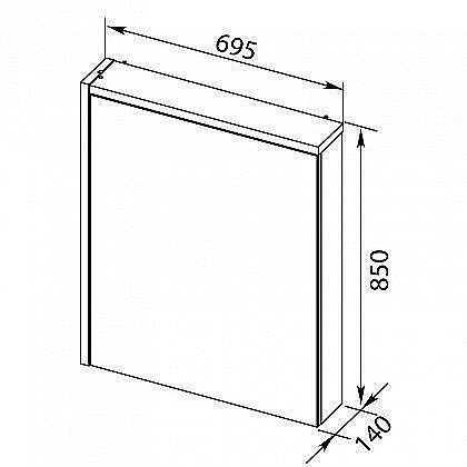 Зеркальный шкаф Aquanet Фостер 70 купить в интернет-магазине сантехники Sanbest