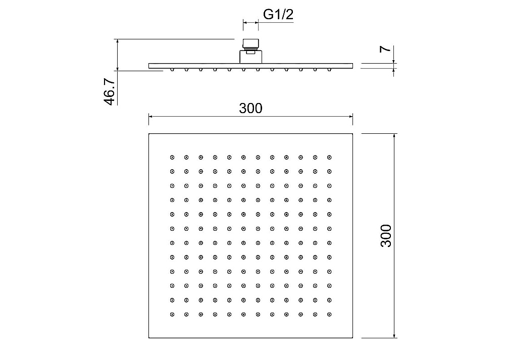 Верхний душ Aquatek AQ2078MB черный матовый купить в интернет-магазине сантехники Sanbest