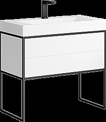 Тумба для раковины Clarberg Logic 90 белая купить в интернет-магазине сантехники Sanbest