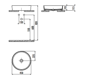 Раковина Creavit Loop LP145 купить в интернет-магазине Sanbest