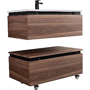 Нижняя тумба Cezares SLIDER-800-1C-PI-NA-P орех дымчатый для ванной в интернет-магазине сантехники Sanbest