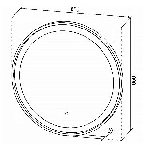 Зеркало Loranto РИО CS00098031 65х65 сенсорный выключатель с функцией диммера в ванную от интернет-магазине сантехники Sanbest