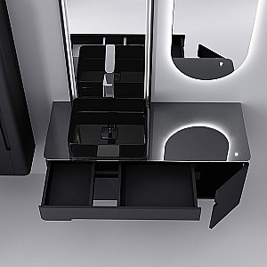 Тумба с раковиной Jorno Shine 120 антрацит для ванной в интернет-магазине Sanbest