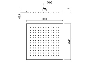 Верхний душ Aquatek AQ2078MB черный матовый купить в интернет-магазине сантехники Sanbest